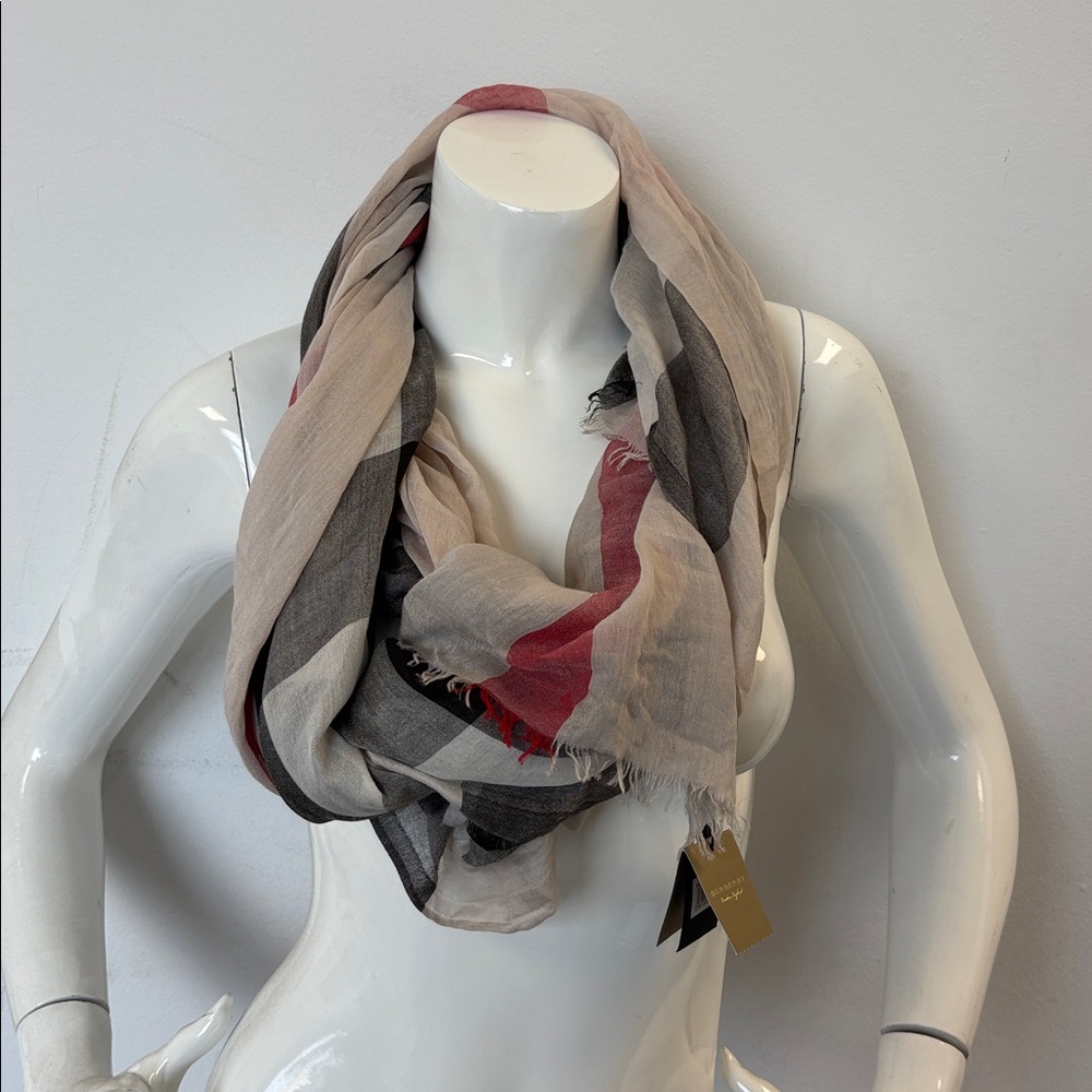 Burberry Sheer Mega Check Scarf - Picture 3 of 11